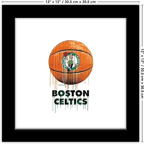 Miniatura 6 de Trends International Gallery Pops NBA Boston Celtics - Póster de pared de baloncesto por goteo, 12.00 x 12.00 pulgadas, versión de marco negro