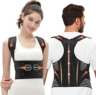 Rismooth Back Brace Posture Corrector for Women and Men,Adjustable Full Back Support,Upper and Lower Back Pain,Shoulder Straightener,Neck,Hunchback,Hump,Neck,Spine Corrector (Small)