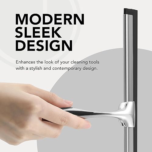 Miniatura 18 de Limpiador de vidrios de ducha, ventana y autos, incluye 2 repuestos de silicona, mango de espuma, Negro Negro,Gris,Blanco,Plata