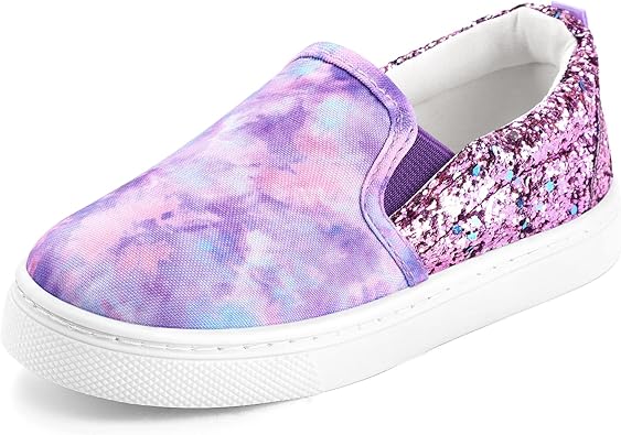 K KomForme Toddler Sneakers for Girls Boys Slip On Canvas Walking Shoes