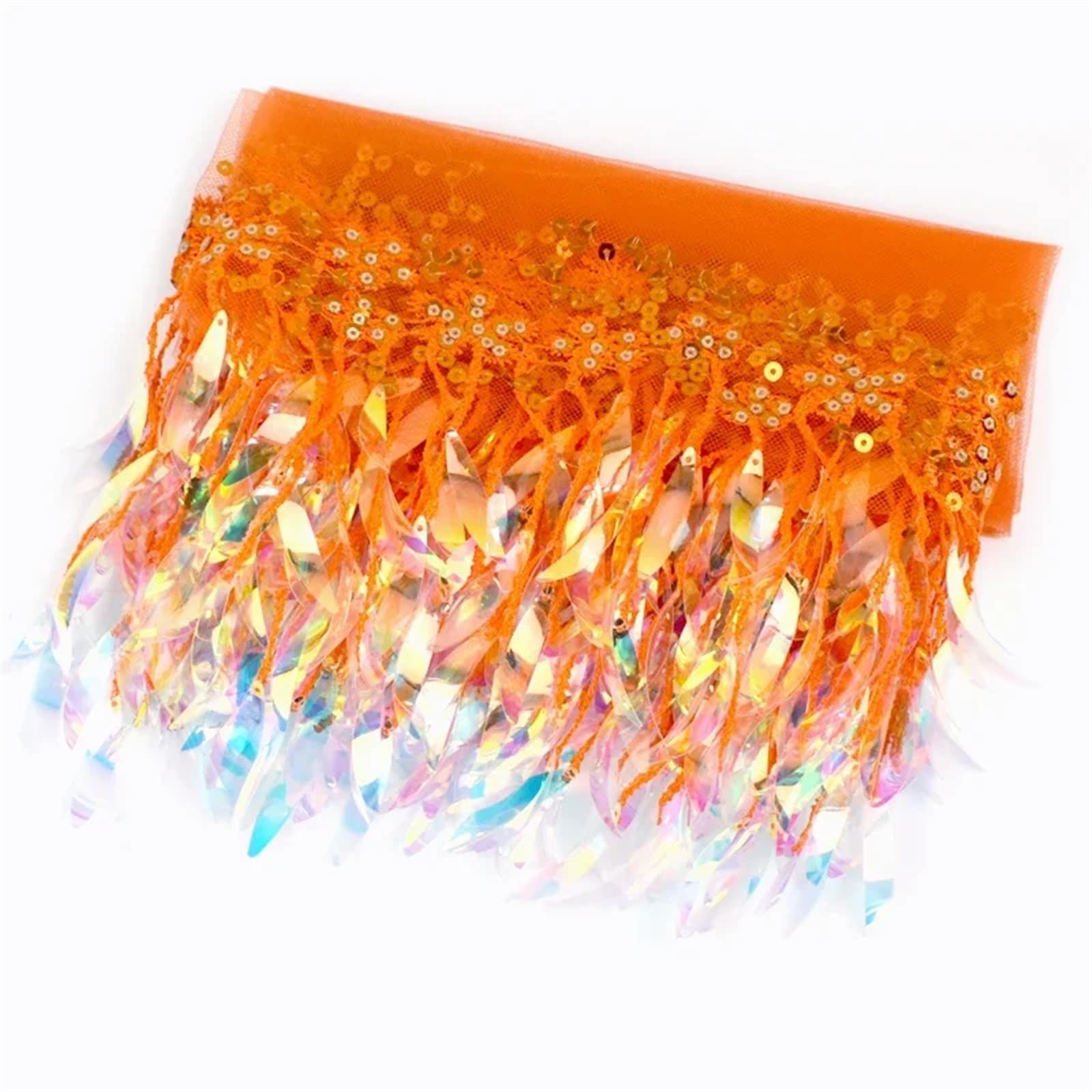 Fransenborte 1/2/4 Yards Pailletten Quasten Fransen Mesh Spitzenbesatz Kleid Kleidung Band Dekor Nähen Stoff DIY Handwerk Zubehör