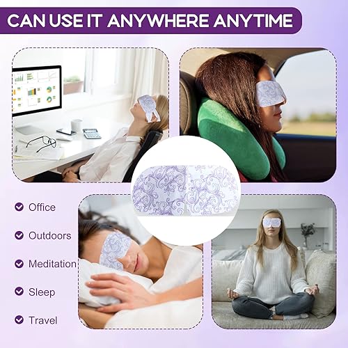 Miniatura 4 de XPCARE Paquete de 32 máscaras de ojos de vapor para ojos secos, máscara de ojos cálida para dormir, máscara de ojos desechable con calefacción para
