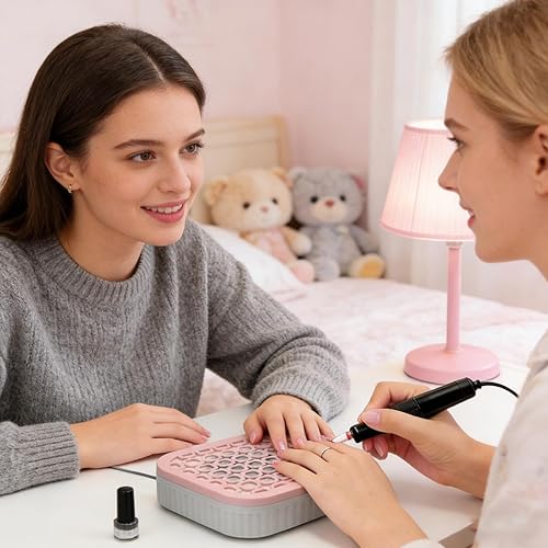 Miniatura 2 de Nail Dust Collector 5500RPM  Ergonomic Portable Duster Filter 2, Modes Powerful Rechargeable Quiet, Beginner Gel Polish Pedicures Salon  Beginner