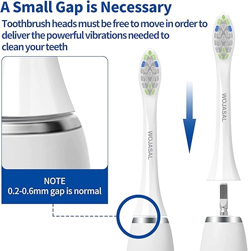 Miniatura 6 de Cabezales de cepillo de dientes de repuesto compatibles con cepillos de dientes eléctricos Philips Sonicare, para sistema a presión, paquete de 10,