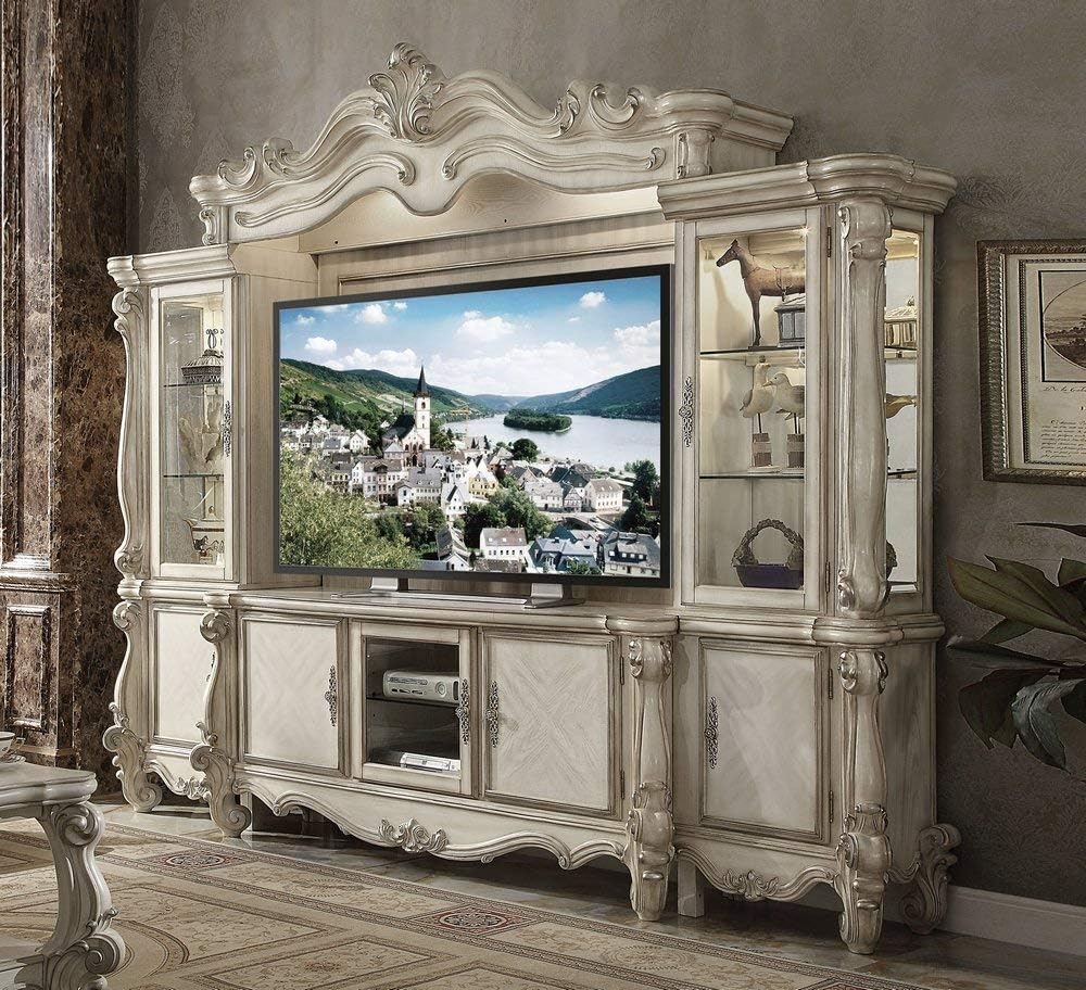 Acme Versailles TV Console in Bone White