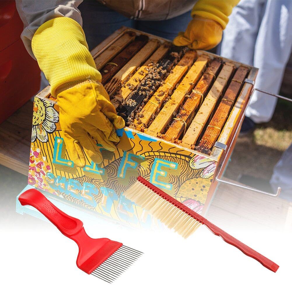 Kit di Strumenti per Apicoltura Spazzola Professionale per api Strumento per Alveare Kit di Avvio Riutilizzabile per Apicoltore Attrezzatura per Apicoltura
