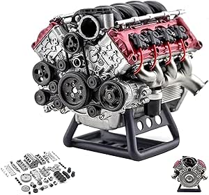 Amazon.com: Runnable Mini V8 Engine Model Kit for Adult, Compatible ...