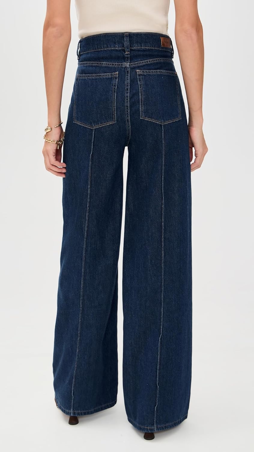 DL1961 Women's Hepburn Aura Wide Leg High Rise Jeans - Image 3