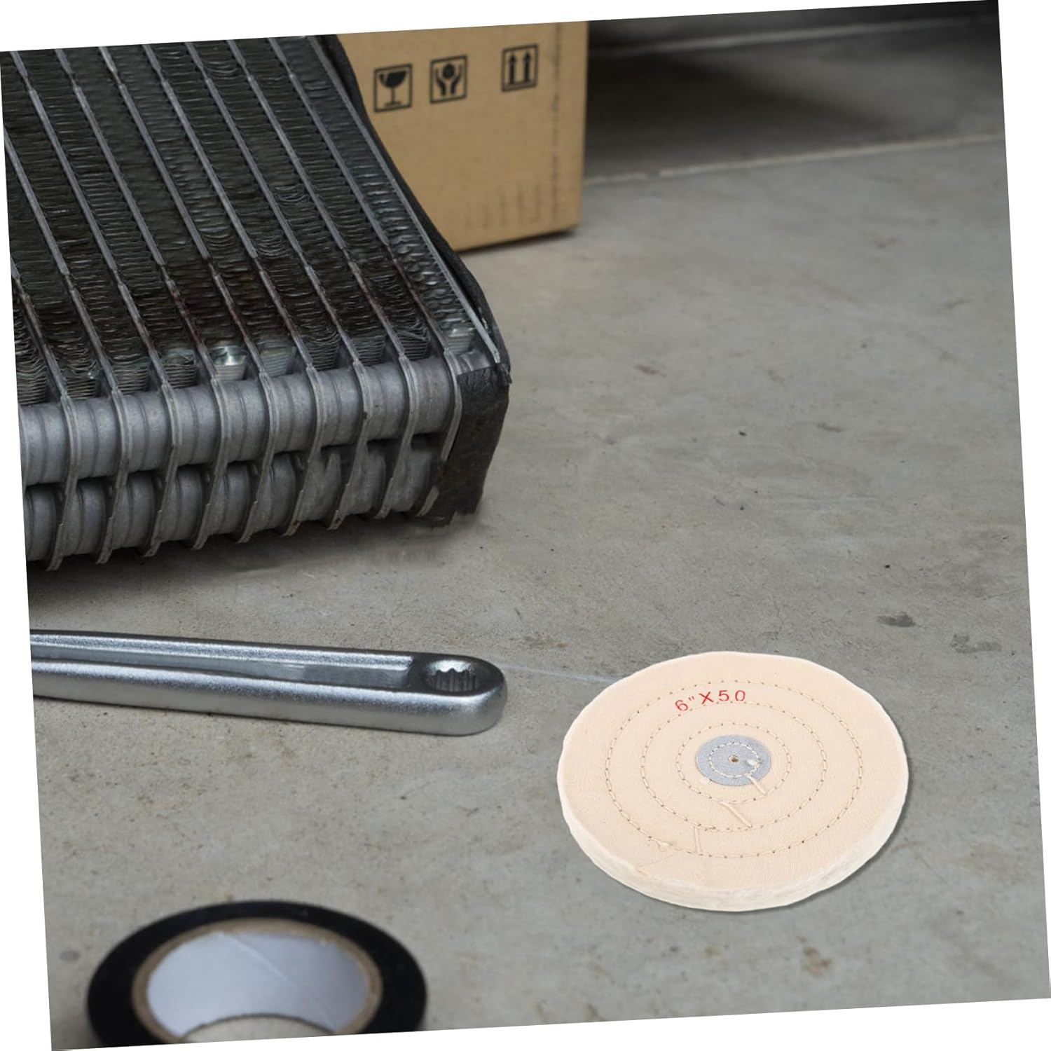 Housoutil 5pcs Cotton Polishing Wheels Kit for Car Wheel Polishing Metal Mirror Finish Wood Carving Buffing