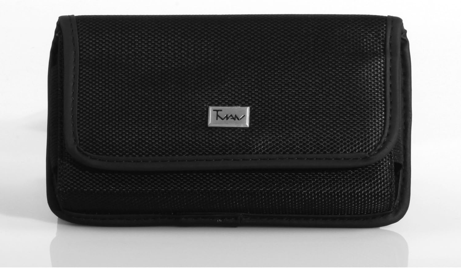 Horizontal Sideways Heavy Duty Rugged Canvas Belt Clip Case Cover Pouch Holster for HTC Desire 510 / Fits with Hard Shell Case, Silicone Case, Thick Protector, etc