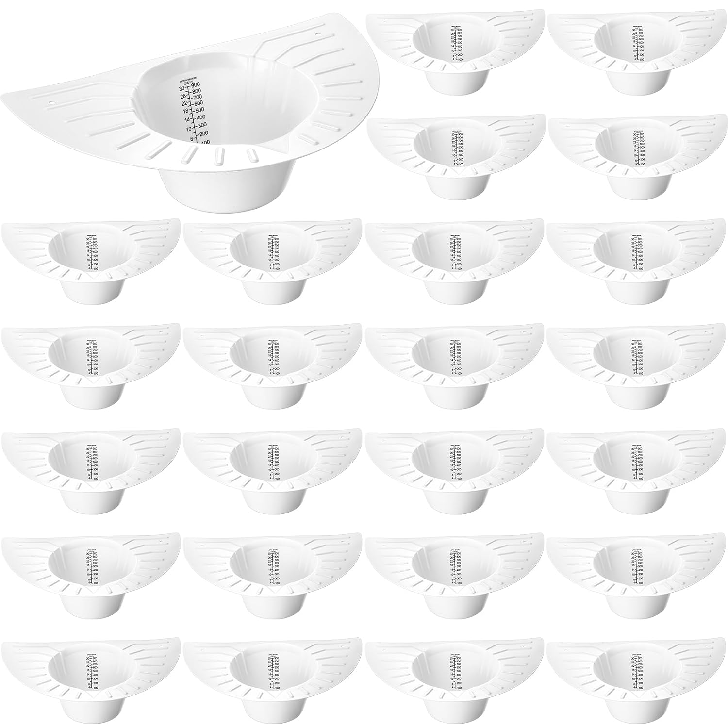 TrelaCo 25 Pcs Urine Collection Hat for Toilet Stool Sample Collection Kit Toilet Hats to Catch Urine Pee Catcher Urine Collector for Women and The Elderly, 30oz/900cc