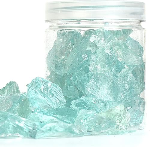 Vista 45 de Grava de cristal reflectante de alto brillo, gemas de fuego, gotas de fuego, piedras de vidrio de fuego, piedras para hoguera, pecera, acuario