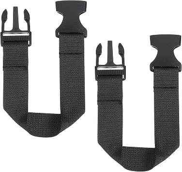MECCANIXITY 2pcs Fanny Pack Extender Strap, 12" x 1" Belt Bag Waist Bag Extension Strap for Fanny Pack, Pouch, Backpack, Black