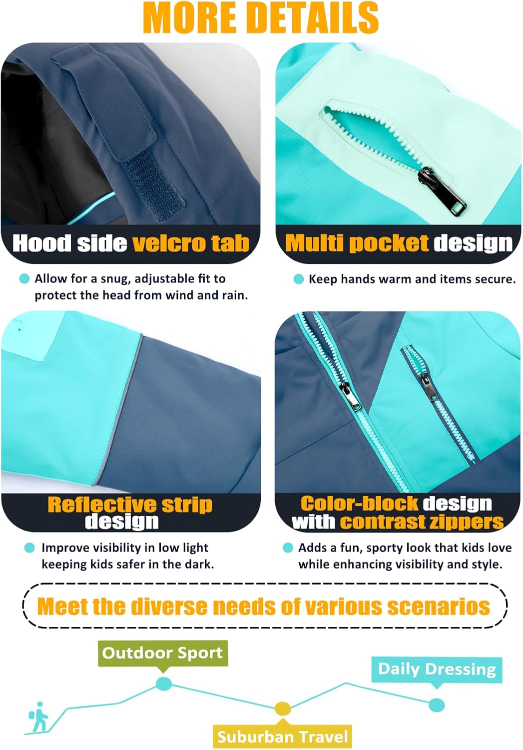 GEMYSE Boys Winter Coat Waterproof Windproof Boys Ski Snow Jacket with Hood Warm Kids Winter Jacket