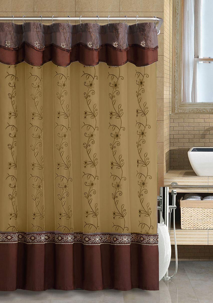 Brown Shower Curtains Fabric Curtains & Drapes
