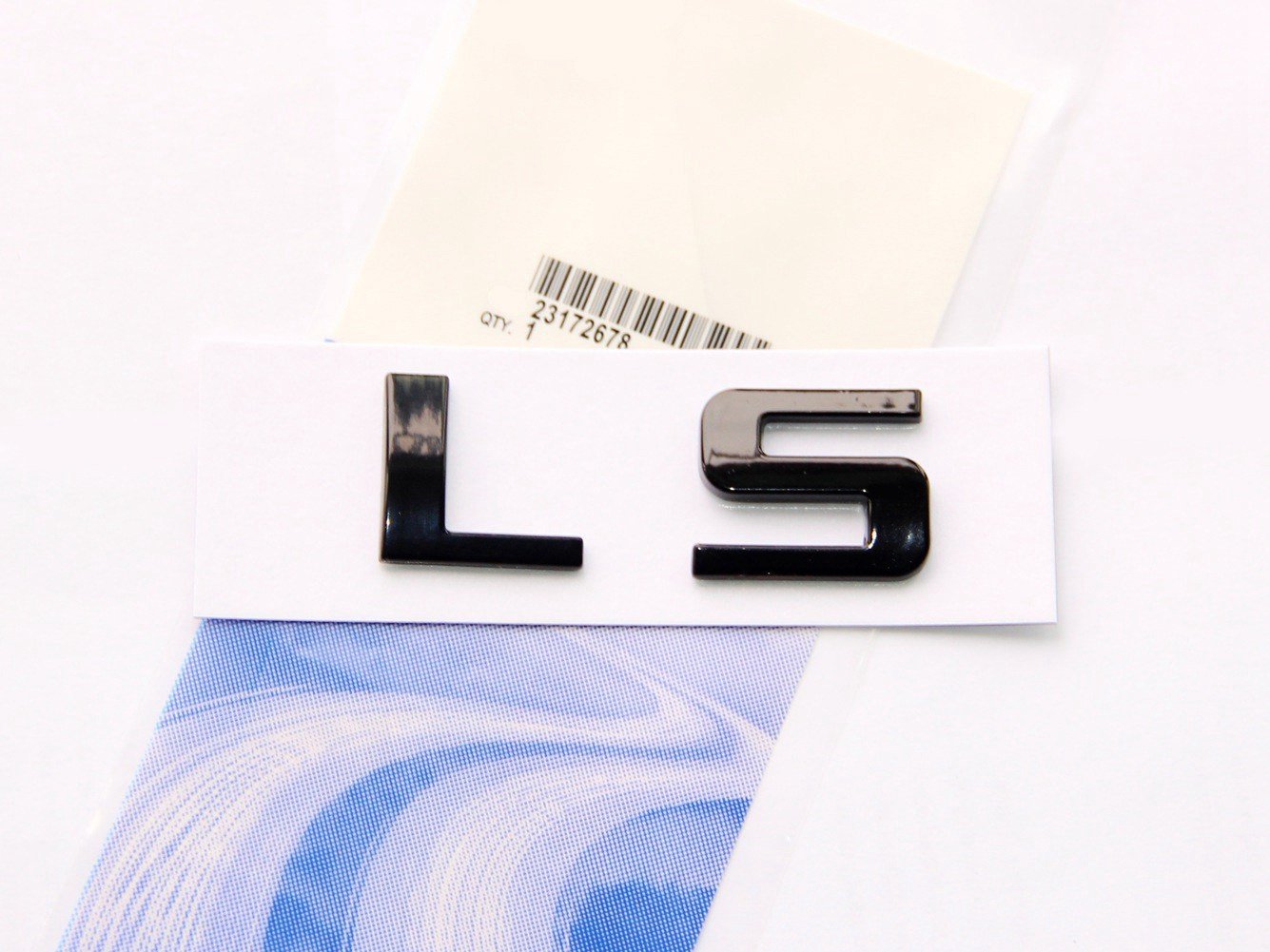 Yoaoo 1x OEM Black Ls Letter Nameplate Emblem Badge Compatible with Silverado Tahoe Sierra Suburban Glossy