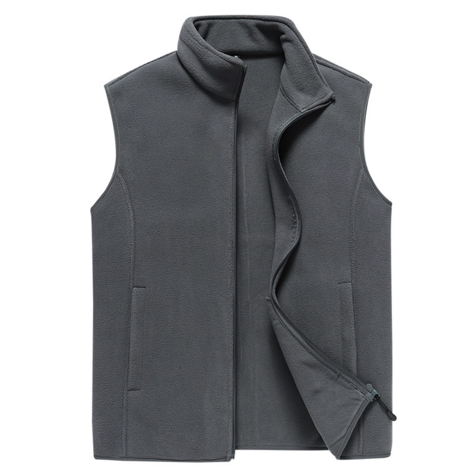 Gilet in Pile Uomo Morbido Caldo Antivento Giacca Senza Maniche Smanicato