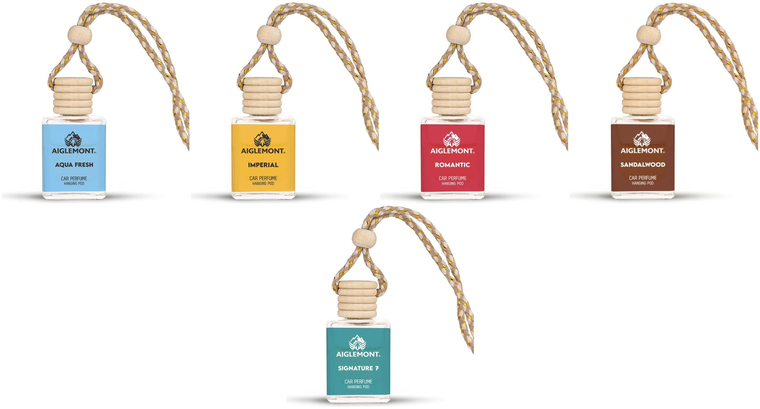 Car Perfumes combos | Aqua Fresh+ Imperial + Romantic+ Sandalwood+ Signature 7 Scent| Combo of 5 | 10 ml Each-image-39