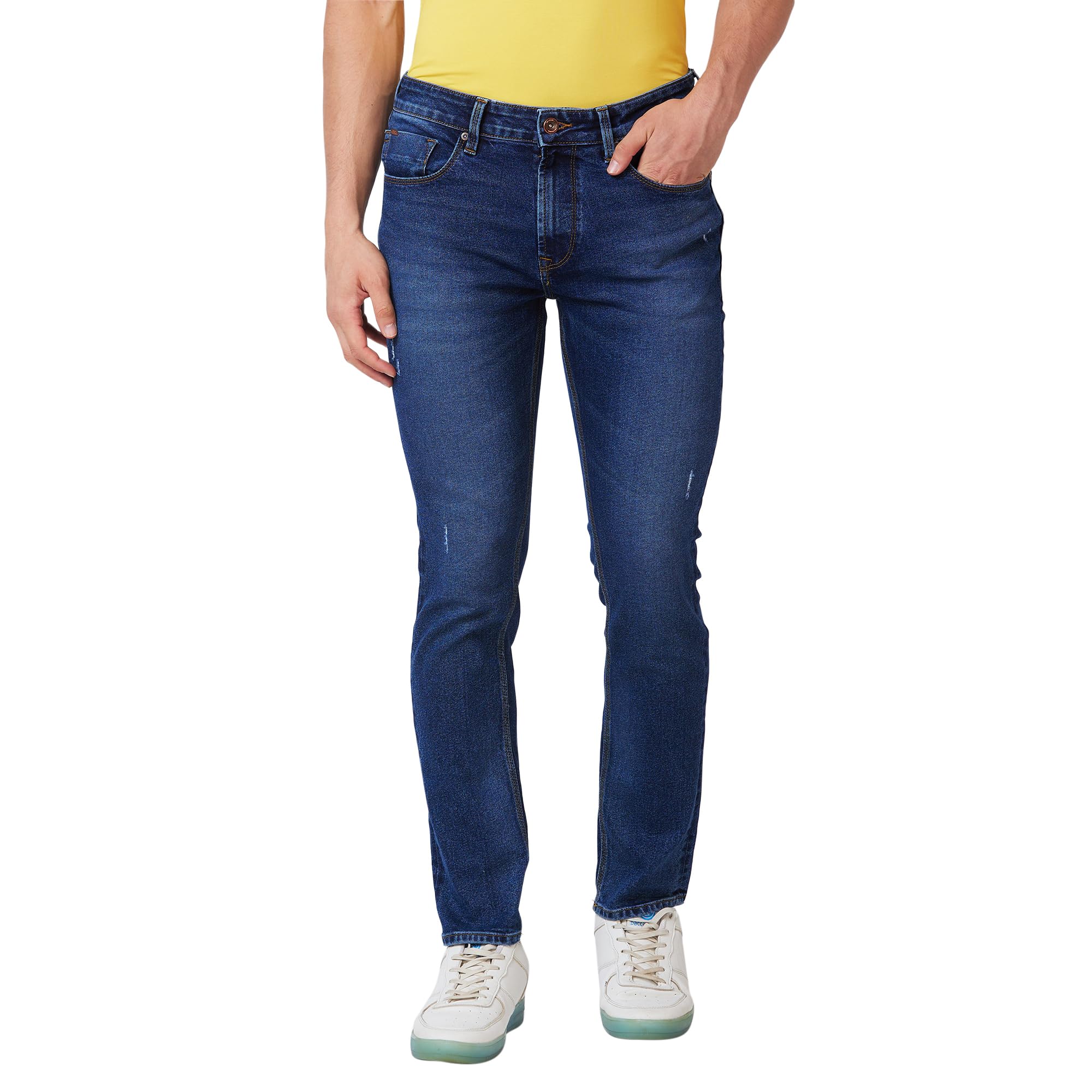 Mid Rise Regular Fit Blue Jeans for Men-image-28