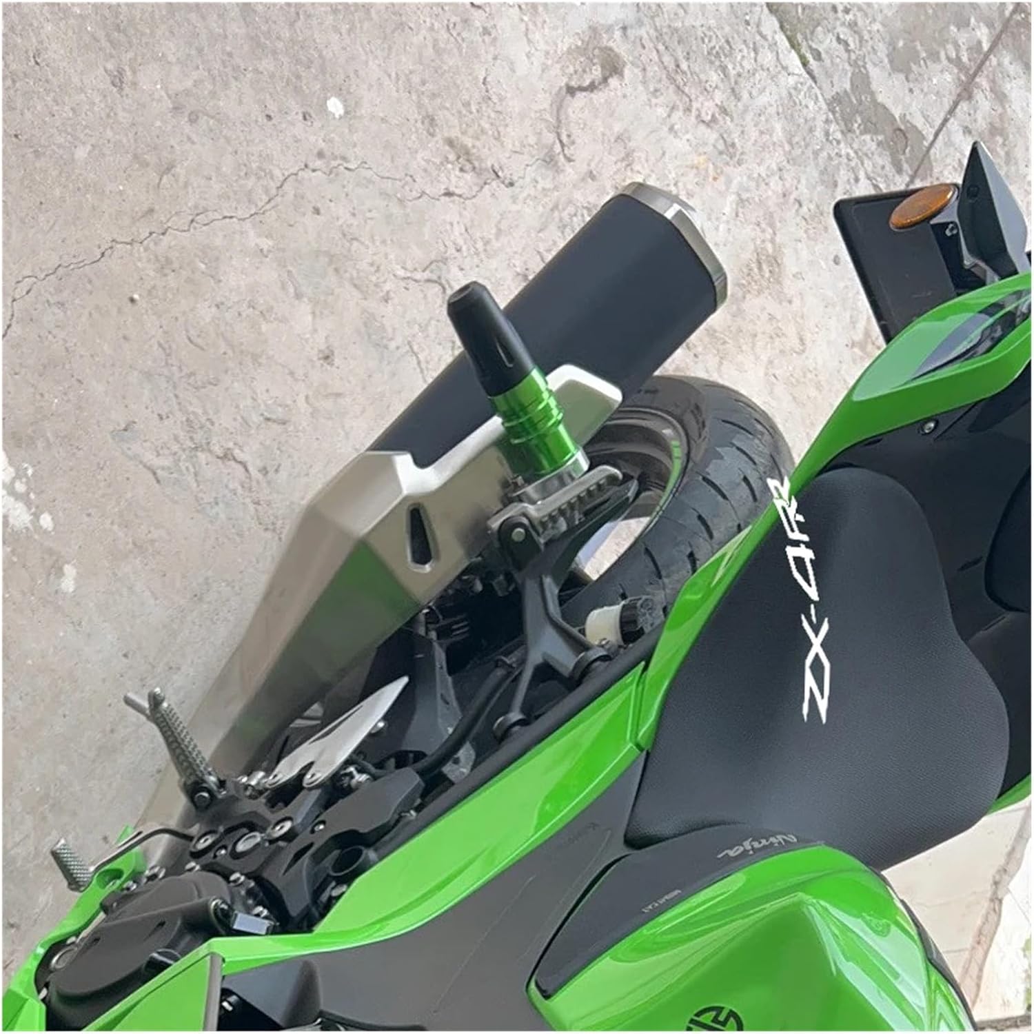 Compatible With ZX4R ZX4RR Motorcycle Accessories Frame Crash Pads Engine Case Sliders Protector Covers(Silver,A)