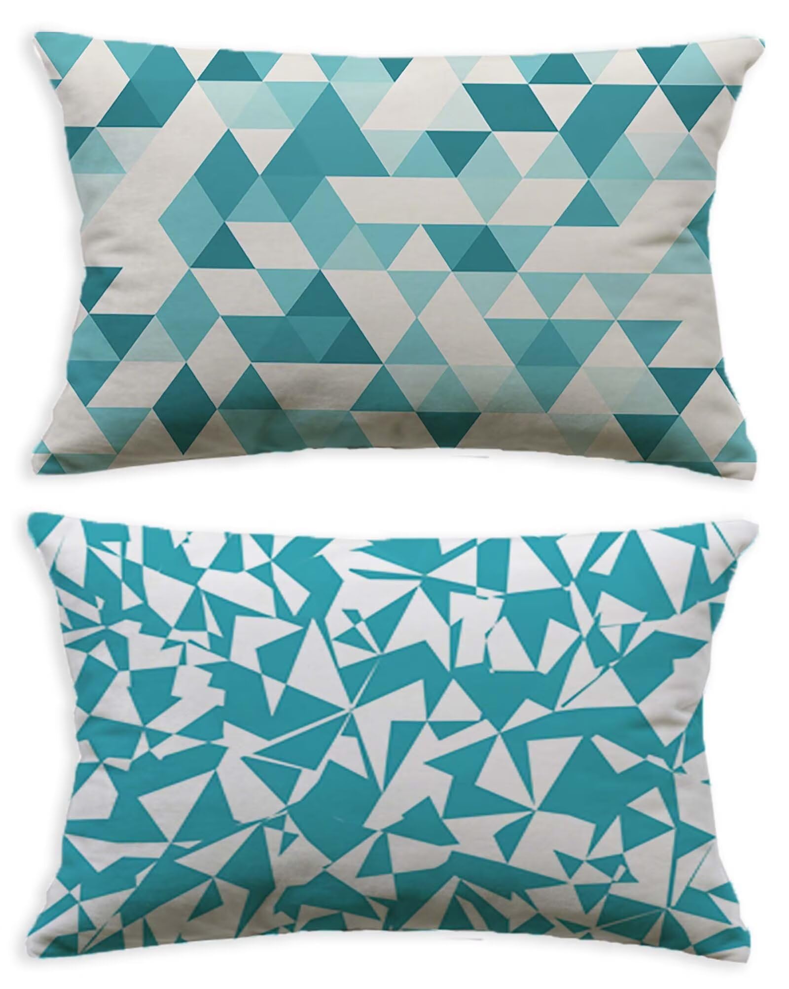 Housse de coussin bleu 40x80 en velours pour protéger vos oreillers avec style
