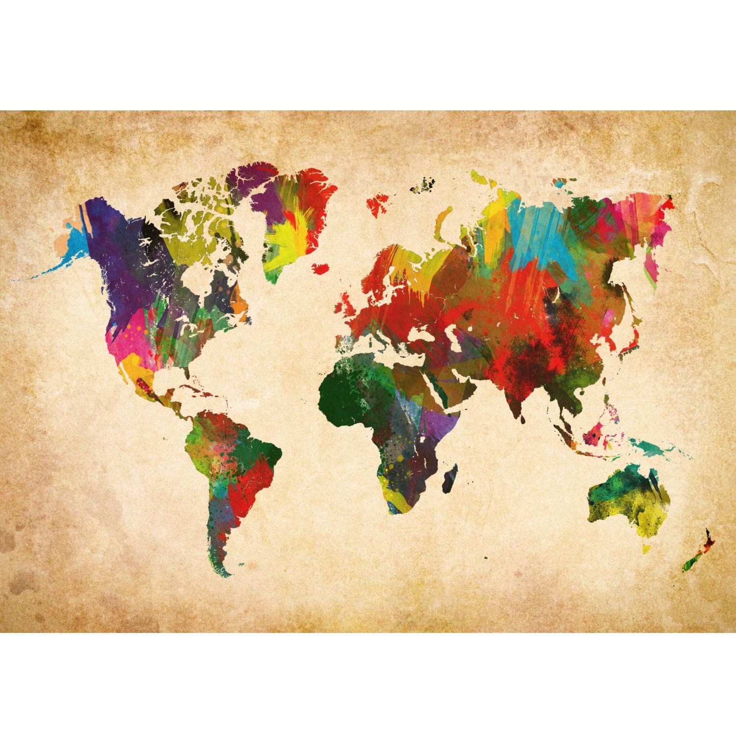 Fotobehang Wereldkaart, oude kaart № u50378