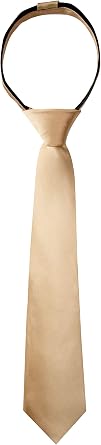 Spring Notion Boys Solid Color Microfiber Zipper Tie