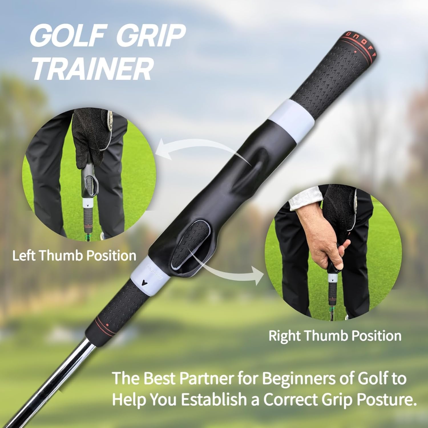 3-Piece Golf Wrist Trainer,Arm Band Kit & Golf Grip -Golf Swing Posture Corrector Training Aid for Men Women Beginners,Premium Gift Box Packaging.