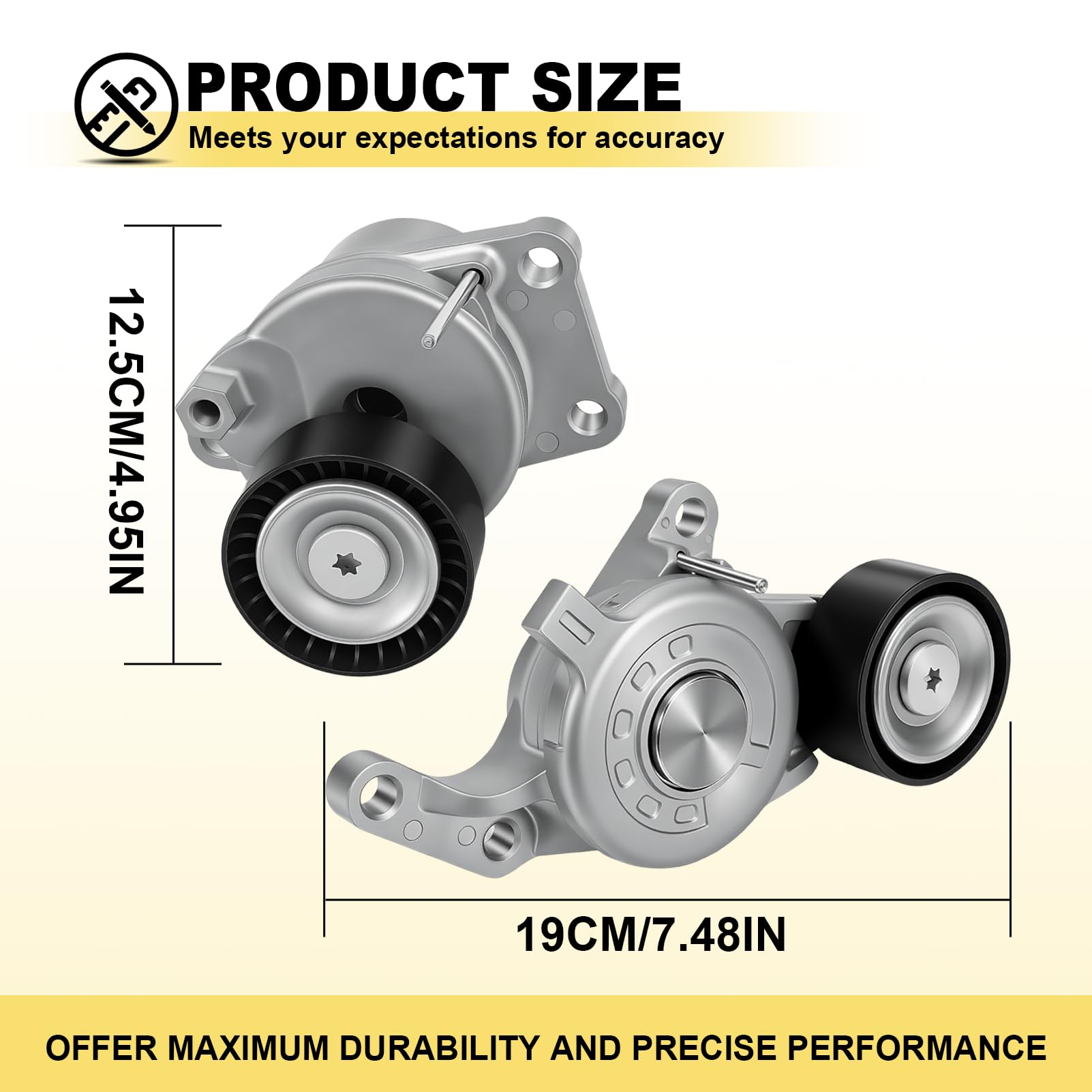 Tendeur Courroie D'entraînement Pour Peugeot 308 3008 508 Citroën C4 C5 Opel Grandland 2.0 HDi/BlueHDi 542R0167 Bras Tendeur Ensemble Courroies Trapézoïdales Nervures EPDM 6 Nervures