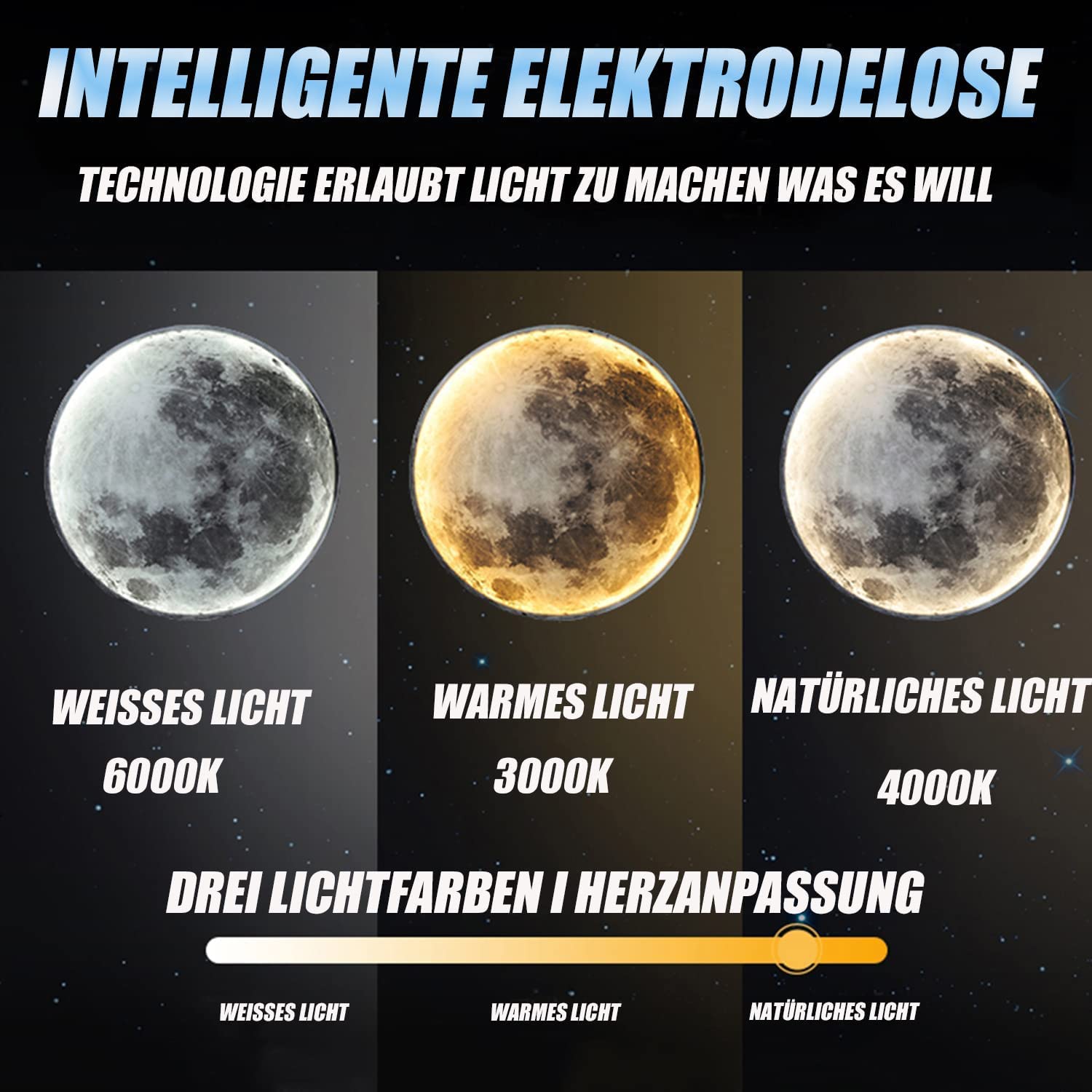 QTANZIQI Lampada da Parete 3D Moon dimmerabile con Telecomando per la Stanza Lampada da Parete Rotonda a Forma di Luna Lampada da soffitto Decorativa per Interni per Soggiorno Camera da Letto 15W /