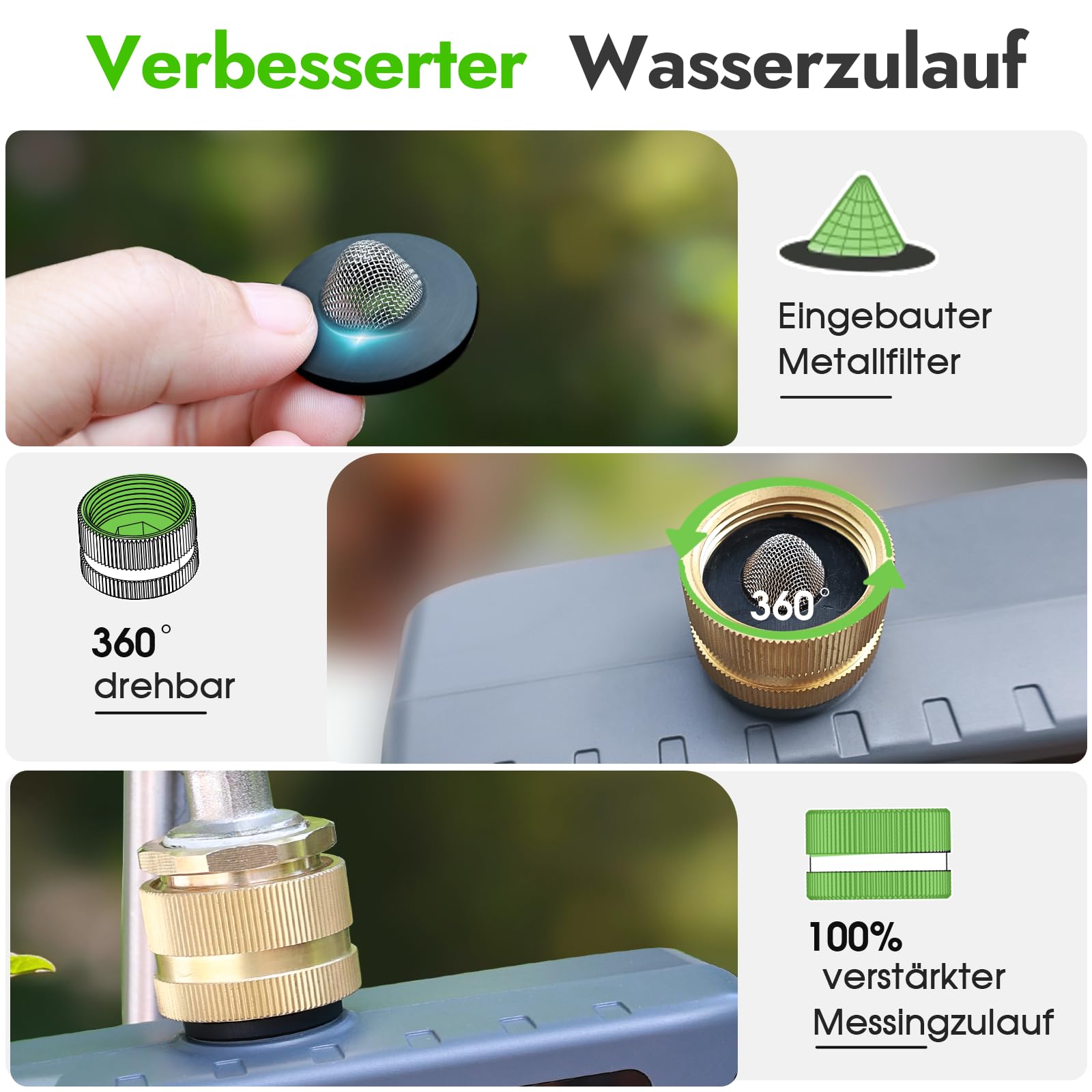 Insoma-Bewässerungssteuerung mit Messinganschluss, 4 unabhängige Zonen, Schlauchsteuerung mit Auto-/Manuell-/Regenverzögerungsmodus, Sprinkler-Bewässerungssteuerung für den Garten