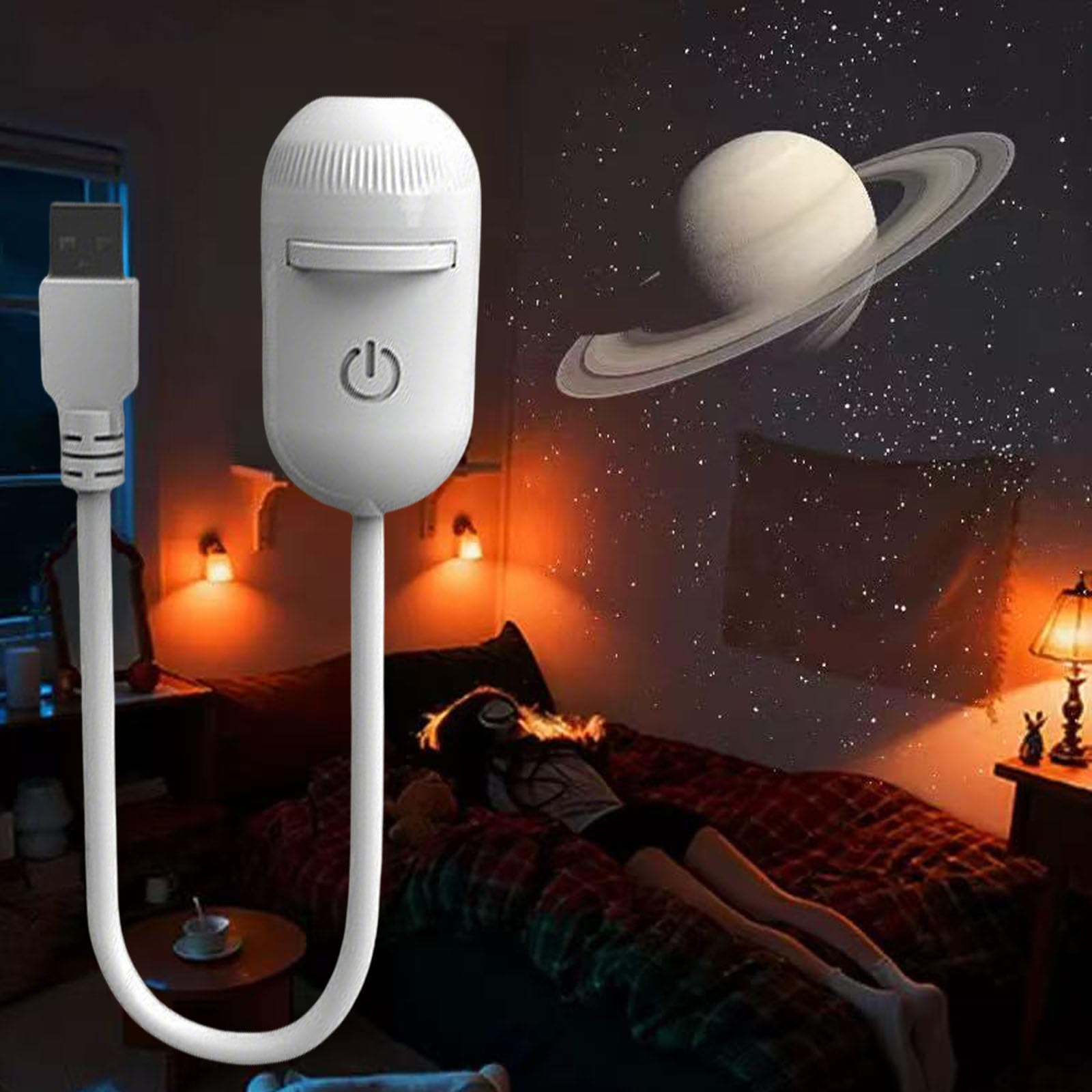 Galaxy Projector, 2-in-1 Starry Sky Projector & Night Light, 360° Adjustable LED Space Galaxy Lamp, Milky Way Mood Lighting, HD Image Star Projectors for Bedroom Hallway Ceiling Decor (6Pcs)