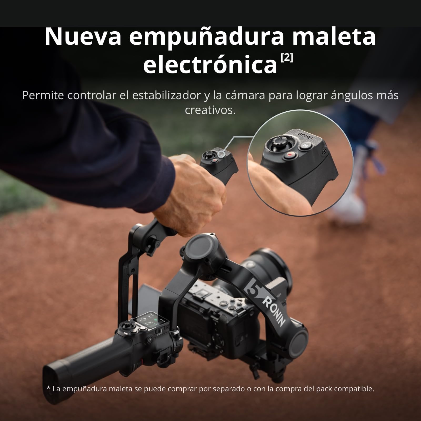 RS 5 Combo, Estabilizador para Cámara Canon/Sony/Panasonic/Nikon/Fujifilm, Seguimiento Inteligente, Empuñadura Maleta Electrónica, Perillas de Ajuste Fino, Nuevo indicador del Eje Z