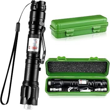 Green Laser Pointer, USB Rechargeable, Adjustable Focus