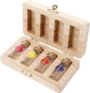 Baby Keepsake Box Fetal Hair Storage Case Umbilical Cord with Multiple Bottles Newborn Lanugo Preservation