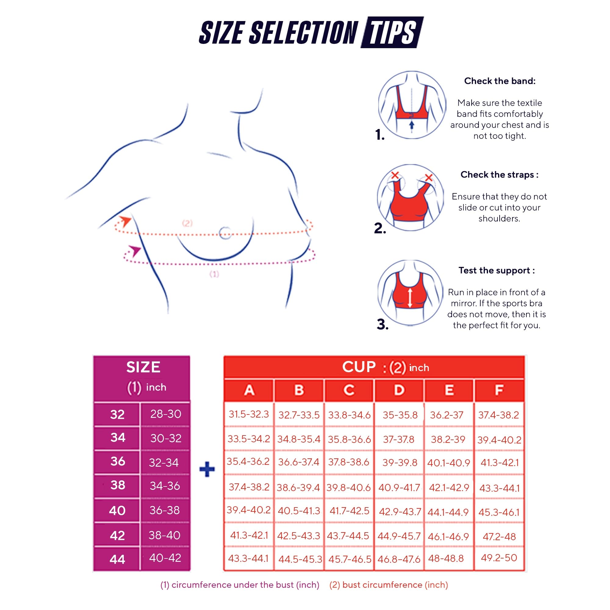 THUASNE - Reggiseno Sportivo con Cerniera Eaz’ip Evolution - Sostegno Forte/Estremo - Progettato per Sport ad Alto Impatto - Cerniera Anteriore - Spalline Imbottite e Regolabili