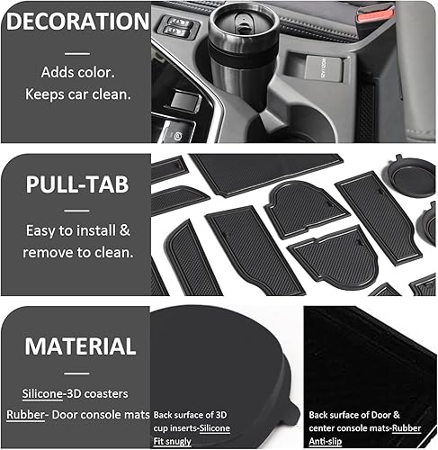 Vista 63 de Auovo Insertos para portavasos compatibles con Subaru Crosstrek Impreza 2024 2025, accesorios de silicona personalizados para portavasos de Rojo