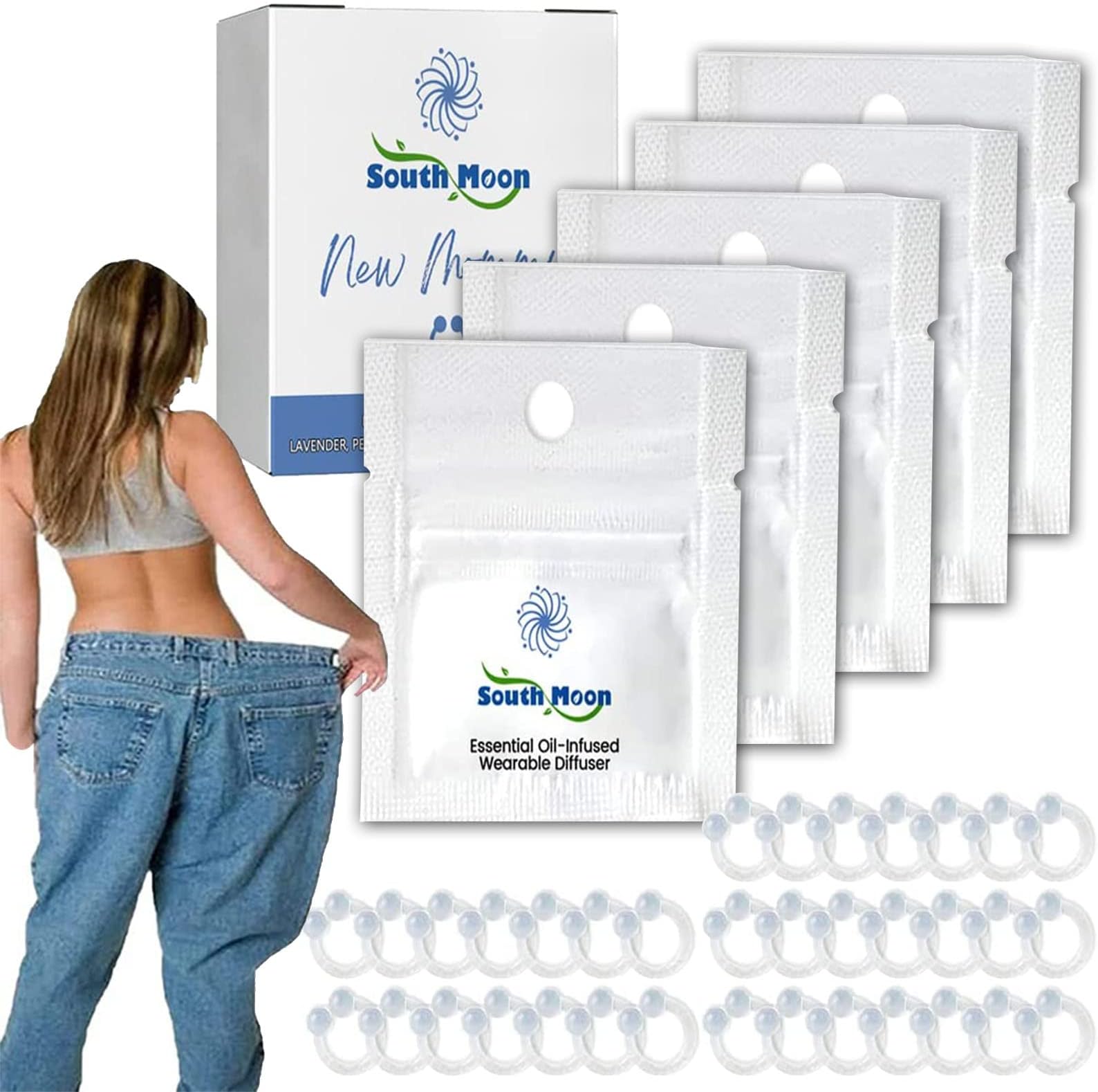 Superslim Tightening-Detox Essential Oil Ring, Superslim Essential Oil Ring, Essential Oil Nose Ring Diffuser, Superslim Essential Oil Nose Ring, Get in Shape in 3-6 Weeks (5Bags-35Pcs)