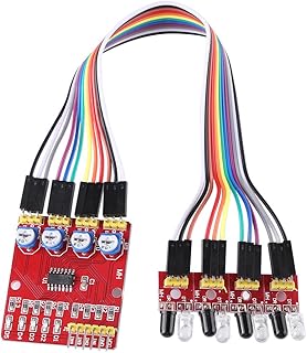 4 Channel Infrared Detection Tracking Sensor Modules Obstacle Avoidance PCB Sensor Obstacle Avoidance Module for Smart Car