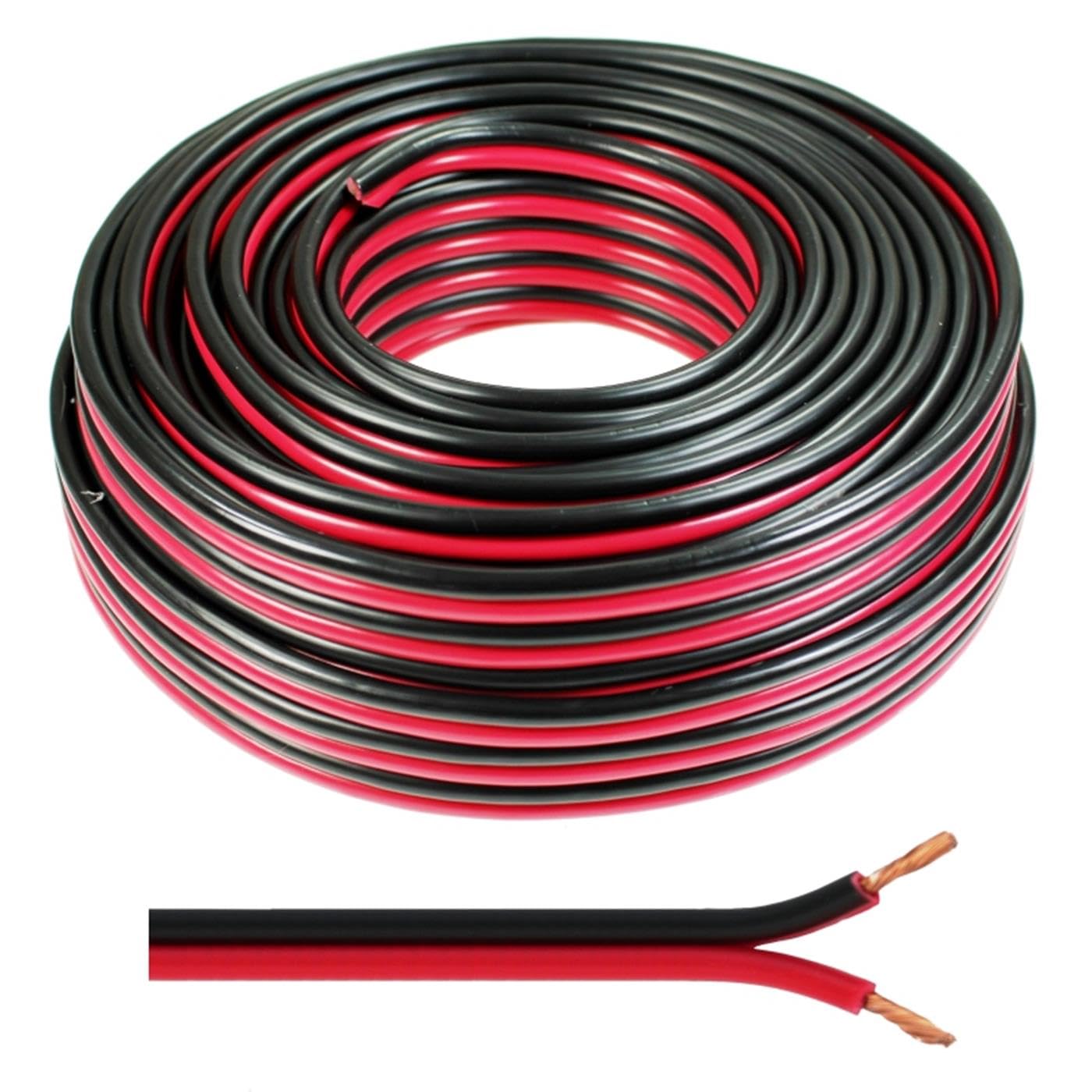 Cavo per altoparlante, rosso, nero, 2 x 4,00 mm², 25 m