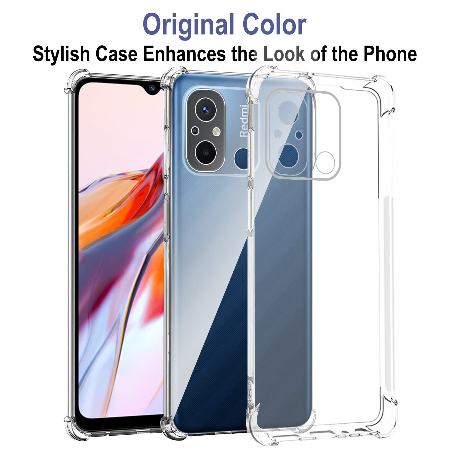 Custodia Antiurto PC+TPU per Xiaomi Poco C55 e Redmi 12C Arancione