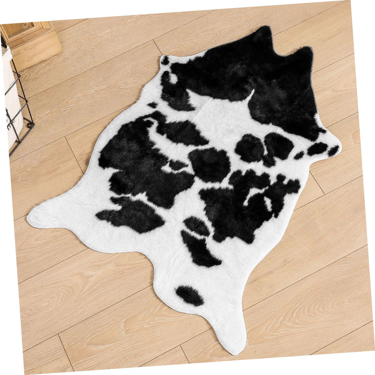NOLITOY Tapis de Salon Antidérapant en Polyester, Motif Vache, 1 Pièce