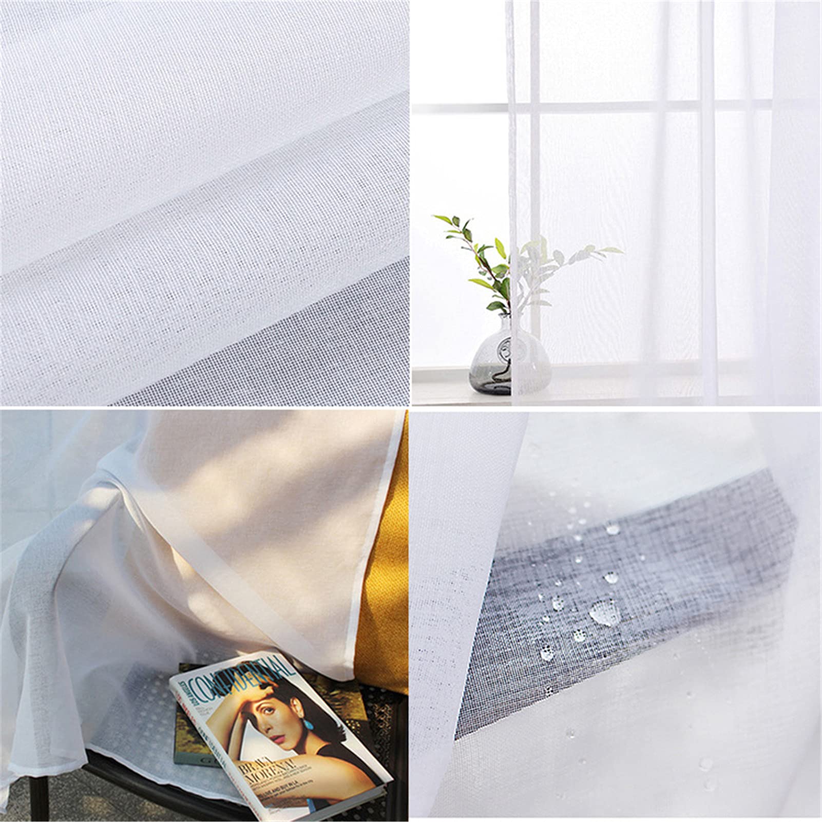 Rideau extérieur imperméable blanc polyester | Ombre Interieur Rideau extérieur imperméable blanc polyester | Ombre Interieur