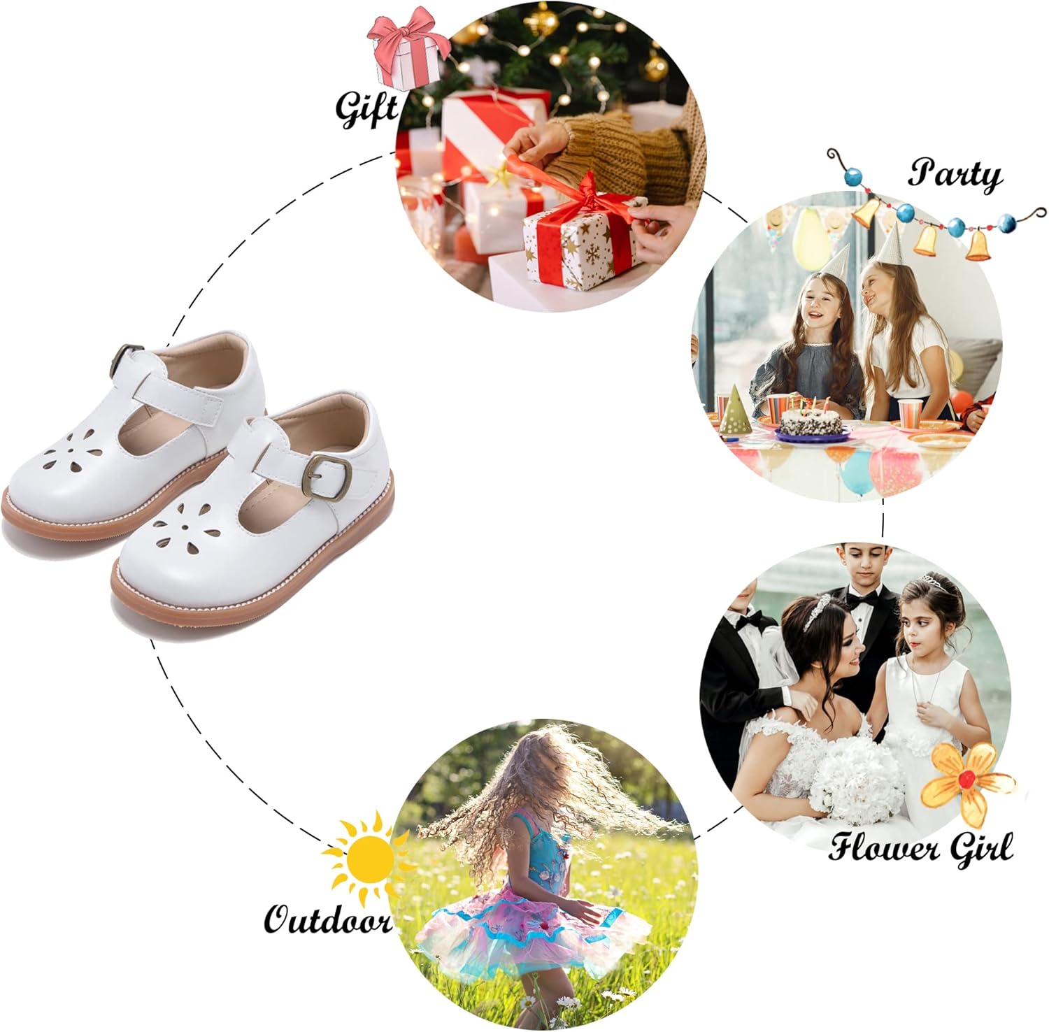 Felix & Flora Toddler Little Girl Mary Jane Dress Shoes - Ballet Flats for Girl Party School Shoes - Image 4