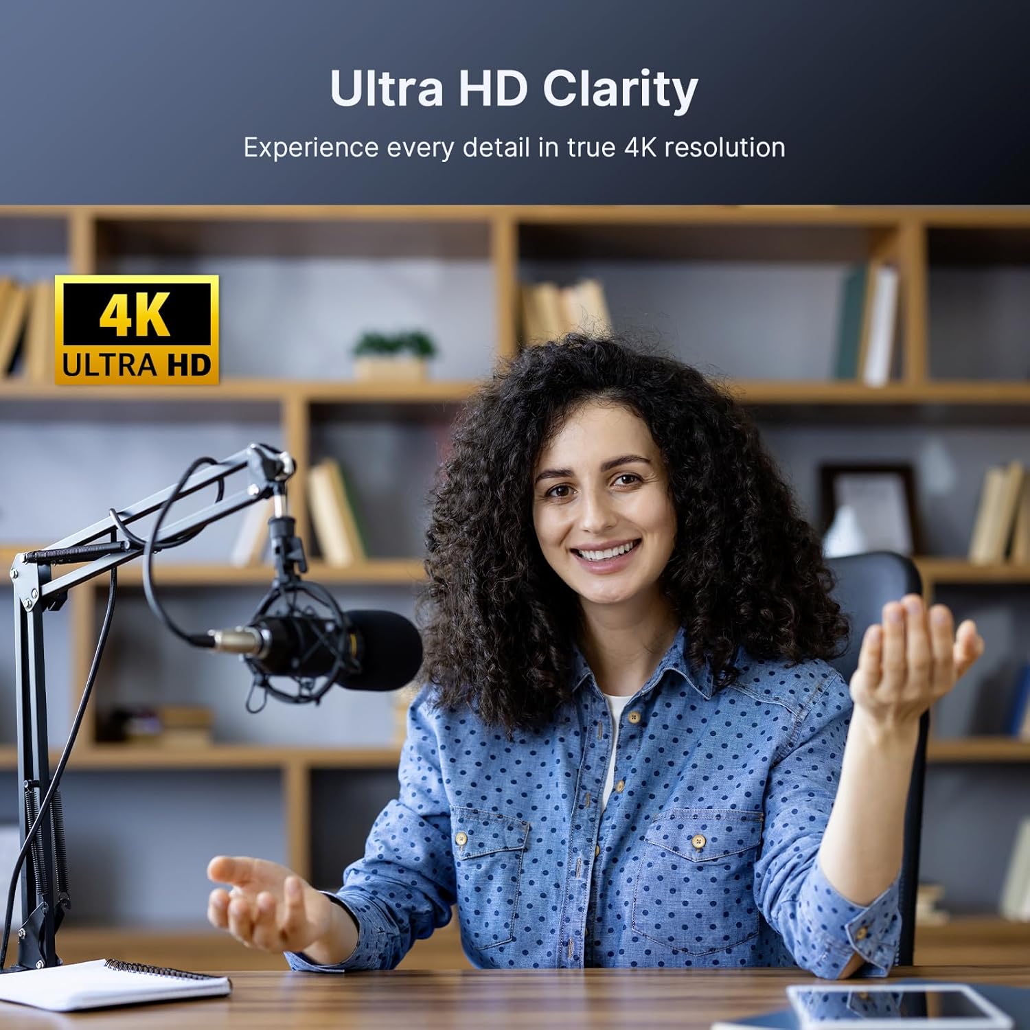 NexiGo N60 Pro 4K Webcam for PC, 4K UHD Sony Sensor, Autofocus, 1080p 60 fps, Noise-Canceling Mics, Privacy Cover, Distortion-Free Lens, 4X Digital Zoom, Works with Switch 2/Zoom/Teams/Google Meet