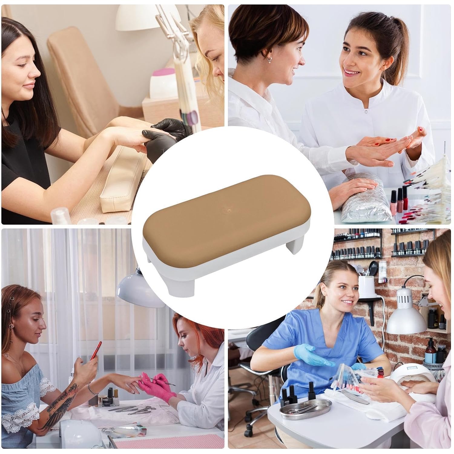 Soft Silicone Nail Hand Stand Pillow, Detachable Portable Manicure Wrist Rest Cushion, Ergonomic Table Desk Support Stand for Nail Tech Art Salon