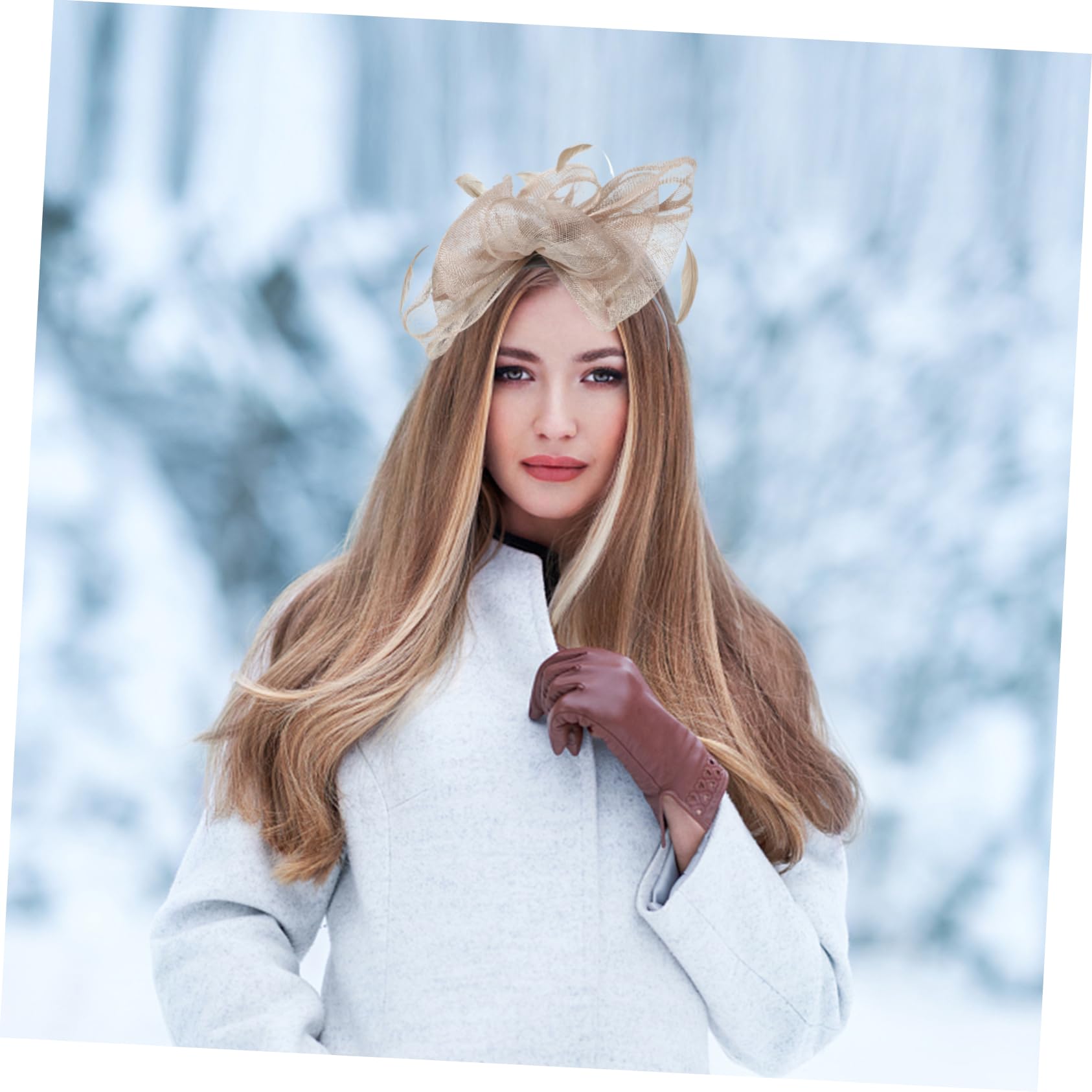 Housoutil 3pezzi Fasce Per Garza Grigia Accessori Eleganti Per Donne Per Feste e Matrimoni Morbide e Leggere Per Decorare Acconciature