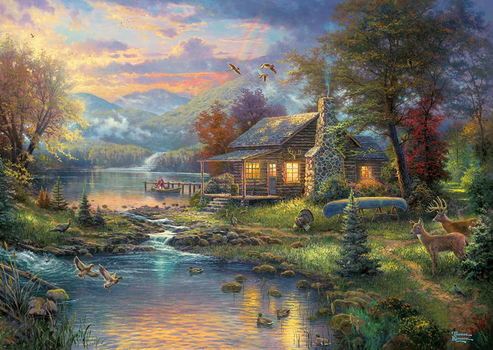Schmidt Spiele | Thomas Kinkade: Nature's Paradise (1000pc) | Puzzle | Ages 12+, 2. Scenic Settings