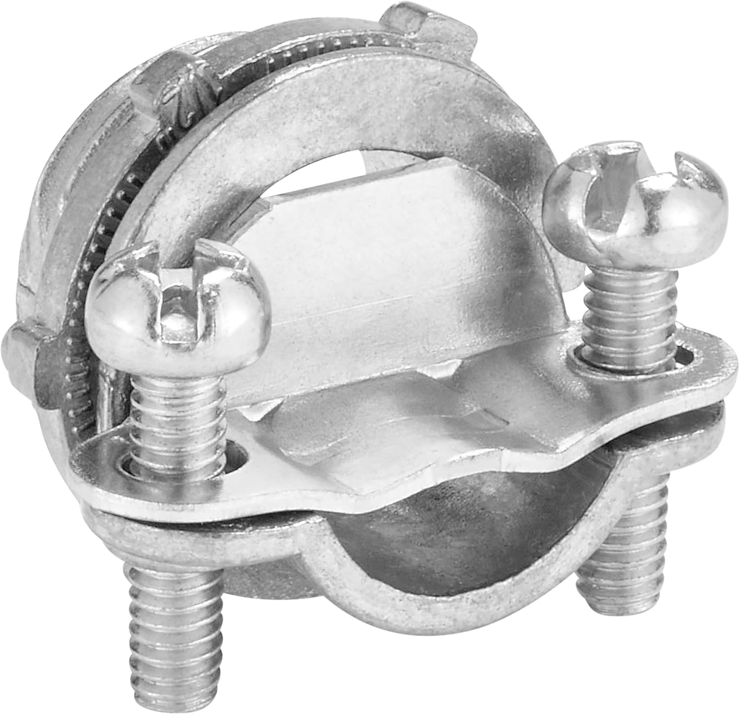Maxxima 1/2 in. Non-Metallic Twin-Screw Clamp Connector for NM Sheathed Cable Conduit, Zinc Die Cast (100 Pack)