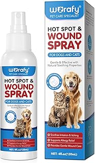 Hot Spot Treatment for Dogs, Natural Plant Extract Formula Gentle Wound Spray, Relieve Dry Skin, Scratching, Rashes, Redne...